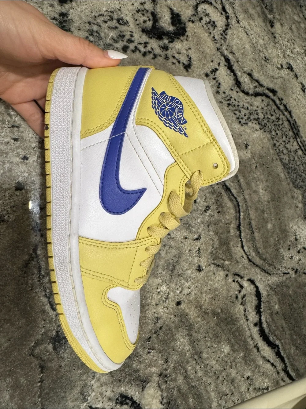 Jordan Kids' High-Top Sneakers - Yellow & White